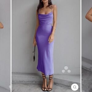 Chic Lavender Midi Dress